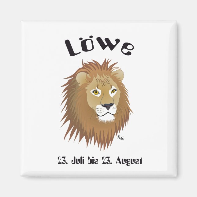Íman Löwe Sternzeichen Magnet (Frente)