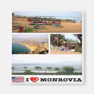 Íman LR - Libéria - Monróvia - I Love - Collage Mosai