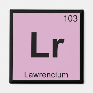 Íman Lr - Símbolo da Tabela Periódica da Química do Lau