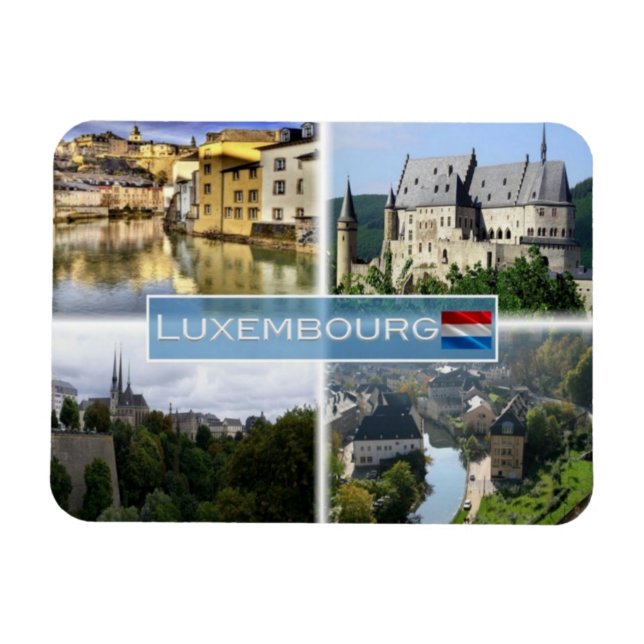 Íman LU Luxembourg - Alzette - Castelo de Vianden - (Horizontal)