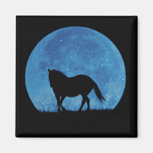Íman Lua Cheia Azul e Cavalo
