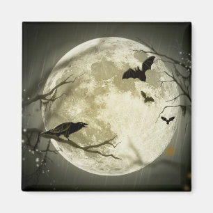 Íman Lua cheia com morcegos e Raven