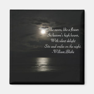 Íman Lua cheia sobre a água noite-com na poesia