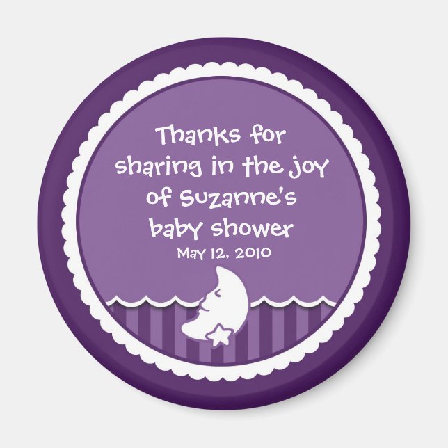 Íman Lua e estrela (roxo escuro) (Frente)