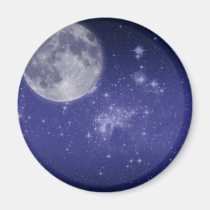 Íman Lua e Estrelas Brilhantes