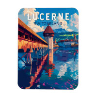Lucerne Suiça Art Vintage