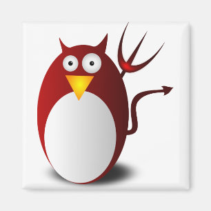 Íman Lúcifer do Diabo do Tux Ubuntu do Penguin Linux