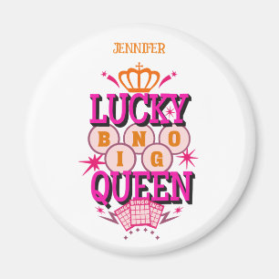 Íman Lucky Bingo Queen /nome editável