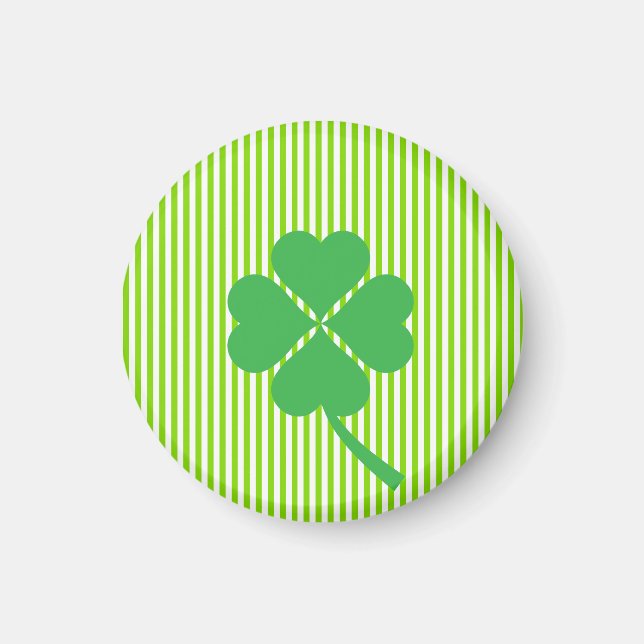 Íman Lucky Four Shamrock Folha Design-87906 (Frente)