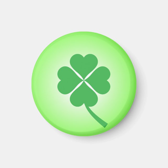 Íman Lucky Four Shamrock Folha Design-87906 (Frente)