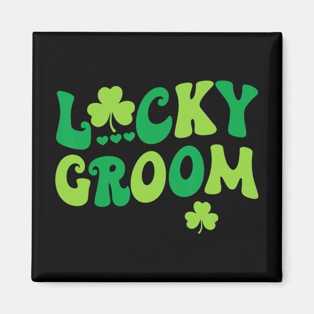 Íman Lucky Groom Node Casais Correspondendo Rua Casamen (Frente)