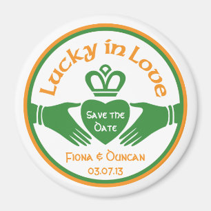 Íman Lucky in Love Irish Weding the Date Magnet