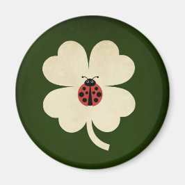 Íman Lucky Ladybug Shamrock verde