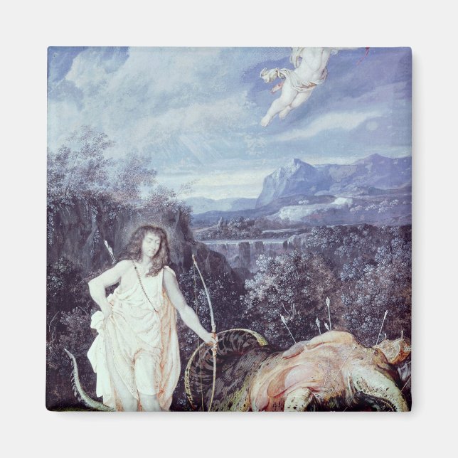 Íman Luís XIV como Apolo, Caçadora de Python (Frente)