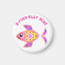 Luminous Heart Fish: Radiant Neon Kawaii Sea Life