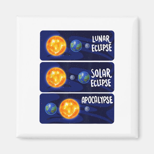 Íman Lunar Eclipse Solar Apocalypse Astrologia M (Frente)