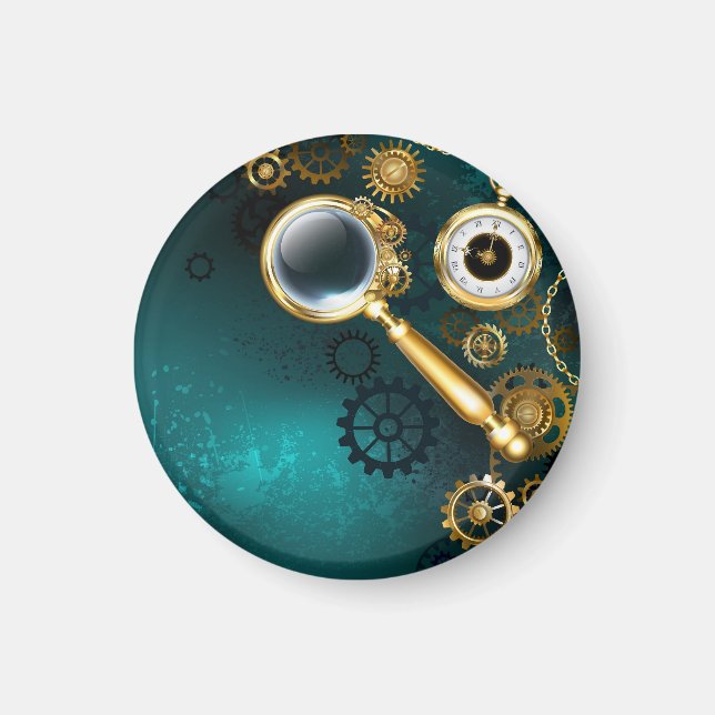 Íman Lupa no estilo Steampunk (Frente)