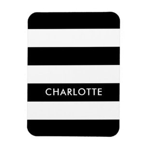 Íman Lúpulo Elegante Personalizado, preto e branco