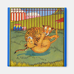 Íman luta do tigre e do leopardo