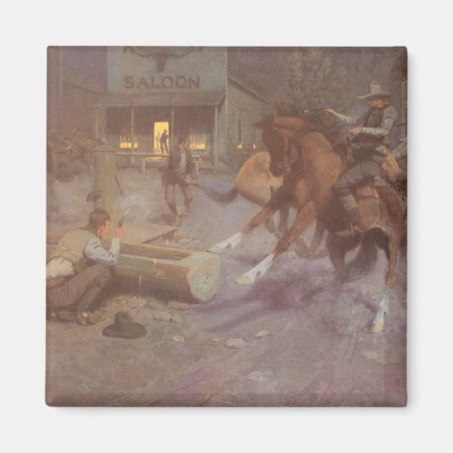 Íman Luta no Salão Roundup por Bill Gollings (Frente)