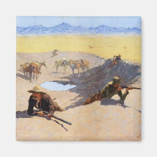 Íman Lute pelo ~ Frederic Remington do furo de água