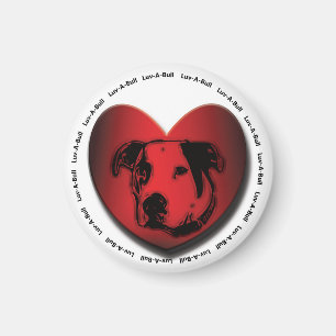 Íman Luv-A-Bull American Bulldog Pit Bull Heart
