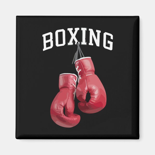 Íman Luvas de Boxe Destacadas Amante de Boxe Kickboxing (Frente)