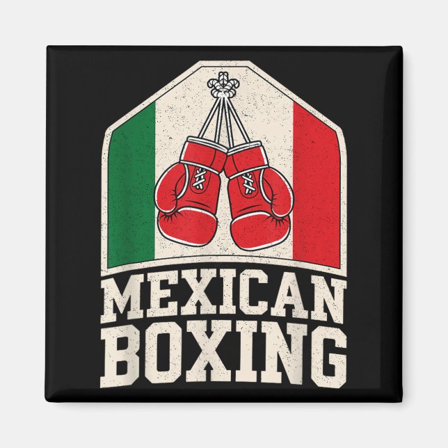 Íman Luvas De Boxe Mexicanas Lutador Los Guantes De Box (Frente)