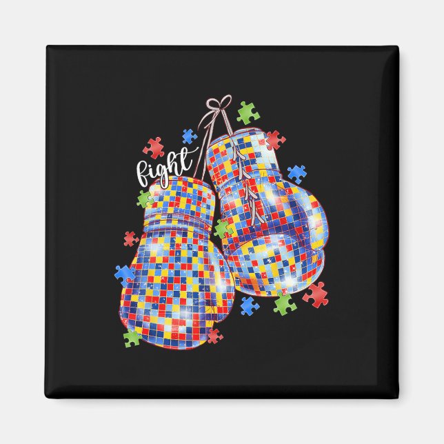 Íman Luvas de Boxe Peça de Quebra-Cabeça de Conscientiz (Frente)