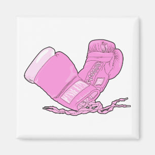 Íman Luvas de boxe rosa em vetor