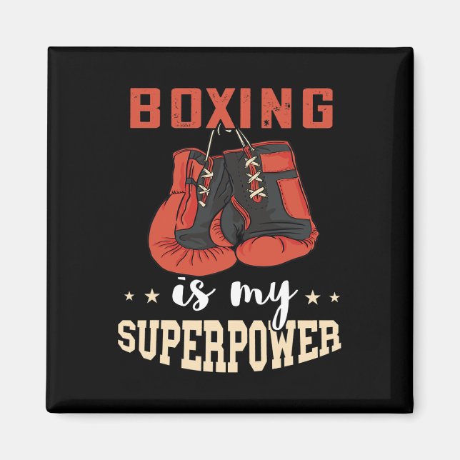 Íman Luvas de Boxe Superpoder Boxe Kickboxer Kickboxi (Frente)