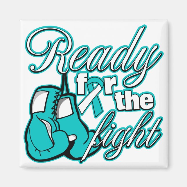 Íman Luvas De Cancer Cervical Prontas Para A Luta (Frente)