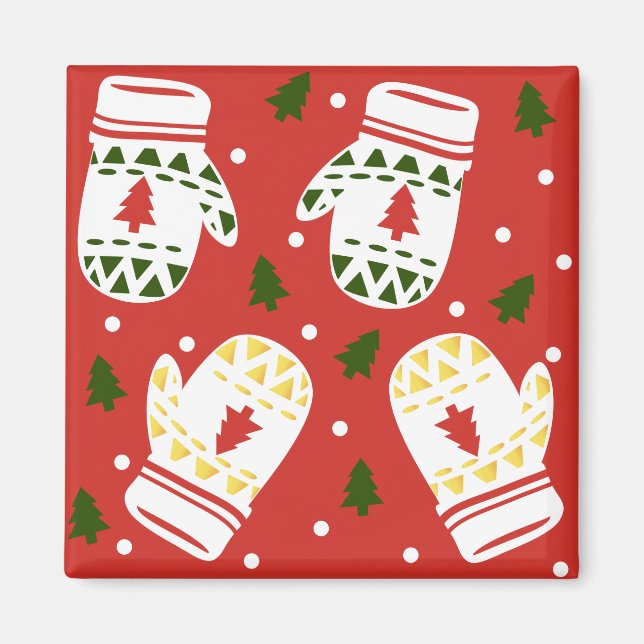 Íman Luvas Douradas de inverno (Frente)