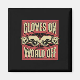 Íman Luvas no mundo desligado Kickboxing engraçado Arte