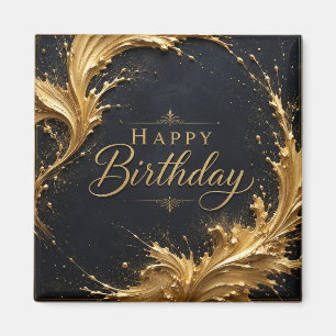 Íman Luxe Gold Splash Aniversário Elegância