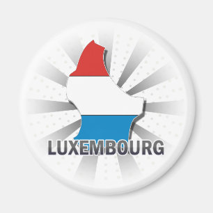 Íman Luxembourg embandeira o mapa 2,0