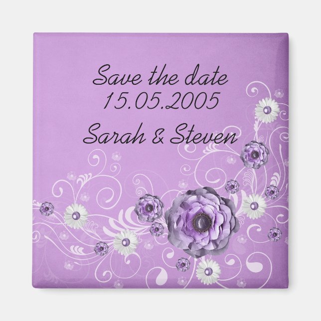 Íman Luxury Elegante Purple Dream Floral Salve a data (Frente)