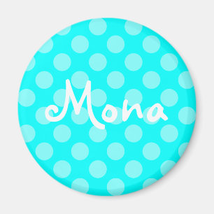 Íman Luz Aqua Personalizada com Bolinhas