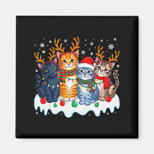 Íman Luz de Natal do Gato Rena Sagrada Natal Divertido