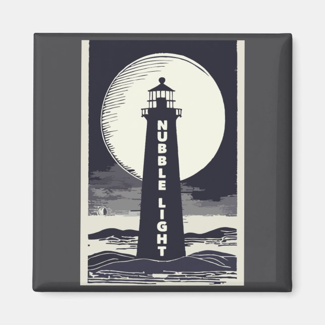 Íman Luz de Nubble Maine Farol Lua  (Frente)