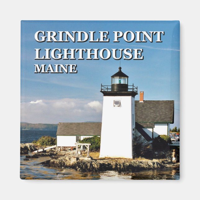 Íman Luz de Ponto Grindle, Maine Magnet (Frente)