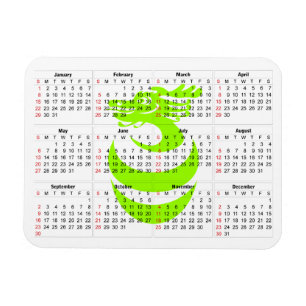 Íman Luz do calendário - ímã do prêmio do dragão v