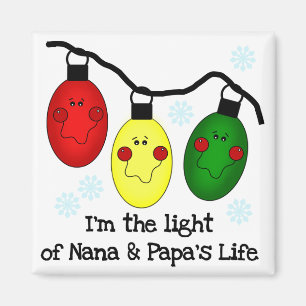Íman Luz dos Camisetas e Presentes de Nana e Papa