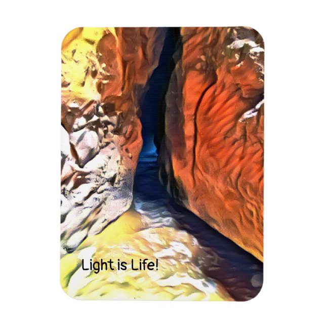 Íman Luz é vida - Caverna de praia conectando-se ao mar (Vertical)
