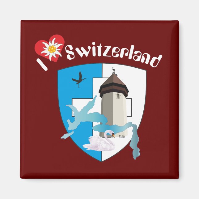 Íman Luzern Schweiz Magnet (Frente)