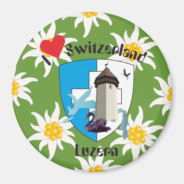 Íman Luzern Schweiz Magnet (Frente)