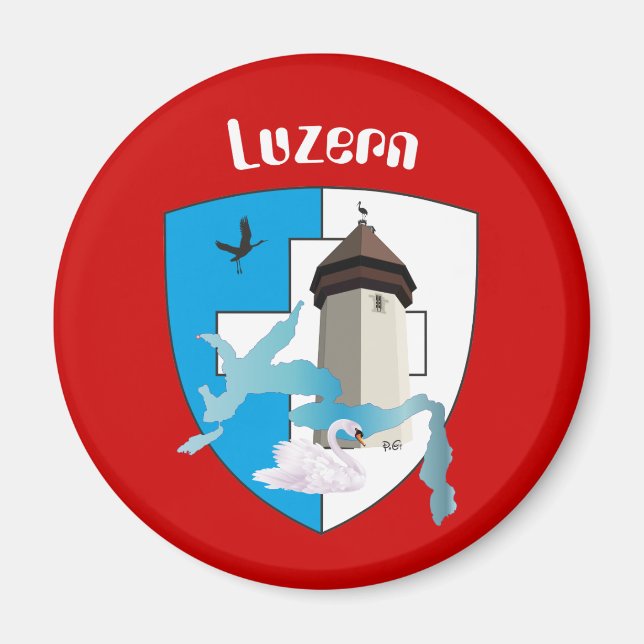 Íman Luzern Schweiz Magnet (Frente)