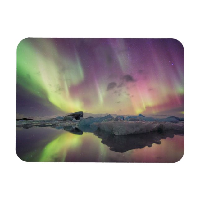 Íman Luzes da Aurora refletidas na lagoa (Horizontal)