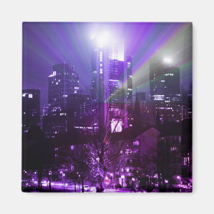 Íman Luzes da cidade de Frankfurt am Main - roxo   
