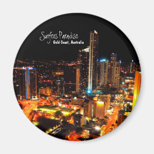 Íman Luzes da cidade de Gold Coast Austrália do paraí
